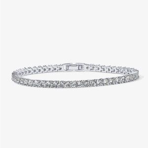 Elegant Silver Tennis Bracelet